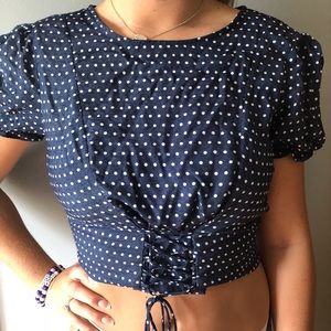 Polka dot crop top